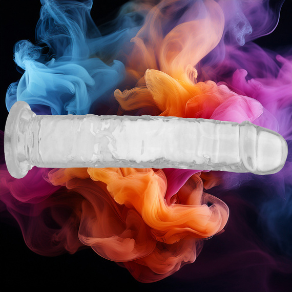 ELASTYCZNE ŻELOWE DILDO REALISTYCZNY SZTUCZNY PENIS 18 CM NA PRZYSSAWCE