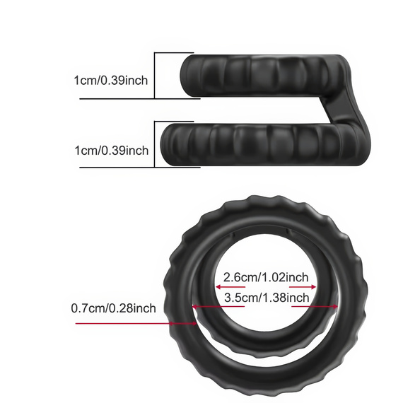 Erekcyjny Pierścień Na Penisa Podwójny Ring Wspomaga Erekcję I Orgazm LeLex