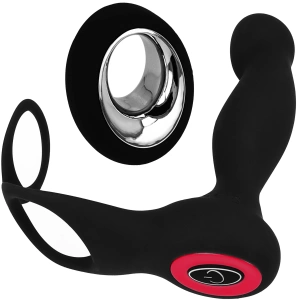 LUKSUSOWY MASAŻER PROSTATY PIERŚCIEŃ JĄDRA I PENISA 4w1 STYMULATOR PUNKT G