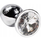 METALOWY KOREK ANALNY Z PIĘKNYM WYKOŃCZENIEM W POSTACI KRYSZTAŁKA WTYCZKA