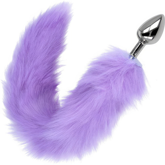 DŁUGA KITA METALOWY KOREK ANALNY FUTRZANY LISI OGON ZATYCZKA DO ANUSA