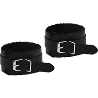 KAJDANKI SKÓRZANE Z FUTERKIEM - BDSM SEX DO KRĘPOWANIA I DOMINOWANIA