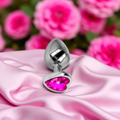 STALOWY KOREK ANALNY Z OZDOBNYM KRYSZTAŁEM DUŻY SEX ANAL PLUG MASAŻ ODBYTU