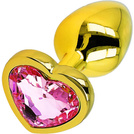 METALOWY ELEGANCKI KOREK ANALNY Z KOLOROWYM KRYSZTAŁEM SERCE SEX PLUG ANAL