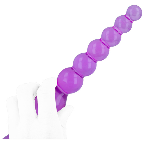 Żelowe Kulki Analne Dildo Dwustronne 23cm Penetrator 2w1 Elastyczne LeLex