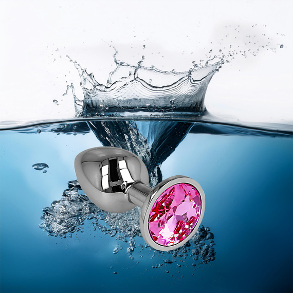 KOREK ANALNY Z KRYSZTAŁEM Z METALU WTYCZKA PIESZCZOTY ODBYTU