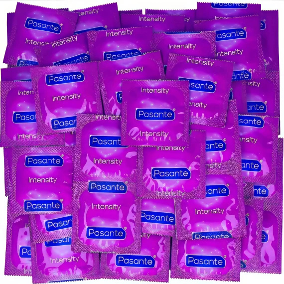 72 Prezerwatywy PASANTE INTENSITY RIBS&DOTS z wypustkami MEGA SEX ORGAZM