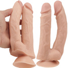 PODWÓJNE DILDO PENIS DO ODBYTU I POCHWY Z PRZYSSAWKĄ PODWÓJNA PENETRACJA