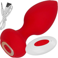 WIBRUJĄCY KOREK ANALNY 10 FUNKCJI PULSACJI NA PILOTA ŚLICZNY ANAL PLUG SEX