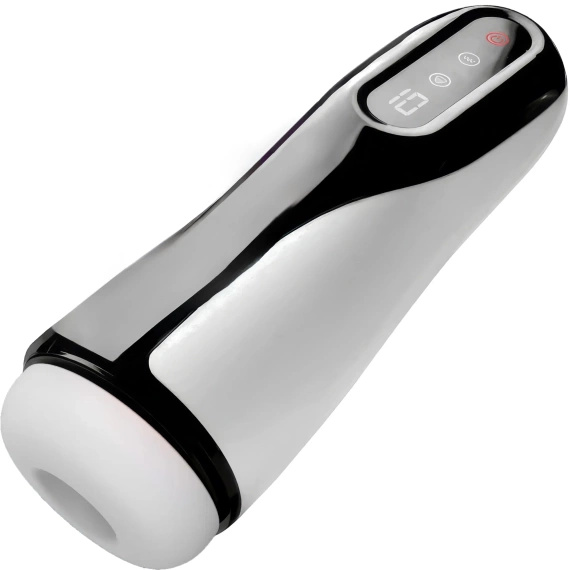 AUTOMATYCZNY MASTURBATOR POCHWA Z WIBRACJĄ, FUNKCJĄ SSANIA I PODGRZEWANA