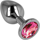 METALOWY KOREK ANALNY Z KRYSZTAŁEM - DUŻY ROZMIAR ALUMINIUM PLUG ANUS