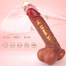 SEX DILDO REALISTYCZNY WIBRATOR ROTACYJNY PCHAJĄCY PENIS TELESKOP NA PILOTA