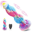 WIELOFUNKCYJNY WIBRATOR FANTAZYJNE KOLOROWE DILDO WAGINALNO-ANALNE NA PILOT