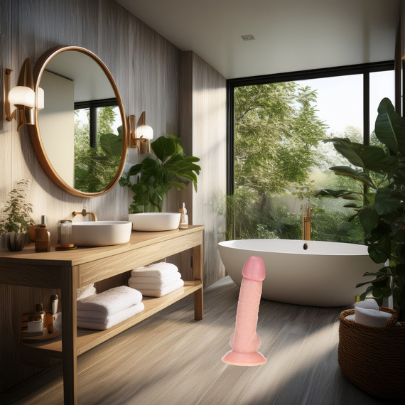 REALISTYCZNY PENIS DILDO  CUDOWNY WZWÓD DOGŁĘBNA PENETRACJA Z PRZYSSAWKĄ