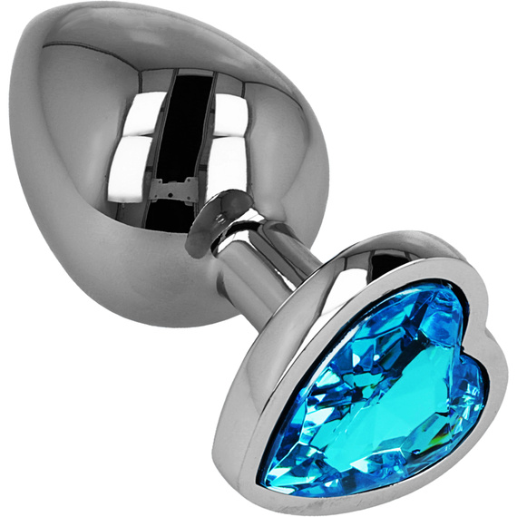 KOREK ANALNY - METALOWY NIERDZEWNY Z OZDOBĄ MIŁOSNĄ UCHWYT SERCE XL DUŻY