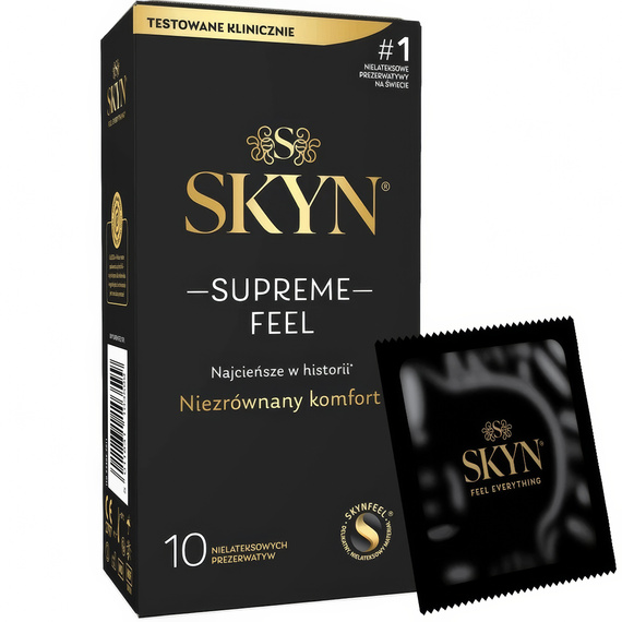 SKYN Supreme Feel 10 Prezerwatyw Nielateksowych Najcieńsze Świecie Premium