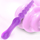 Żelowe Kulki Analne Dildo Dwustronne 23cm Penetrator 2w1 Elastyczne LeLex