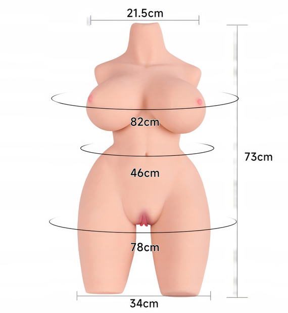 MEGA MASTURBATOR TORS SEX WAGINA ANUS BIUST 16 KG LALKA Z POCHWĄ I ANUSEM 