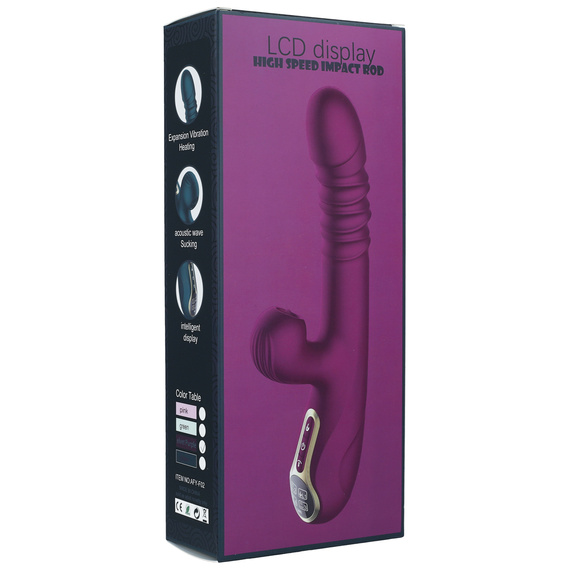 Wibrator Damski 4w1 Posuwisty Ssący Podgrzewany Masażer Punktu G USB LeLex