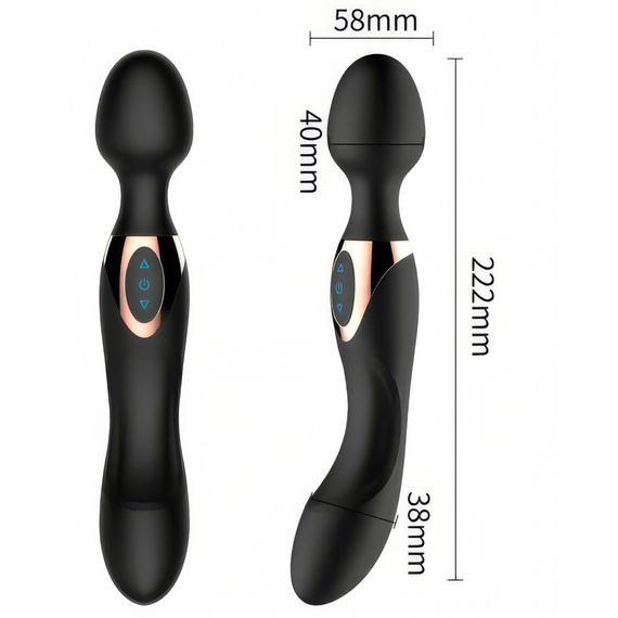 WIBRATOR DAMSKI EKSKLUZYWNY MASAŻER ŁECHTACZKI 2W1 SEX DILDO DWUSTRONNY