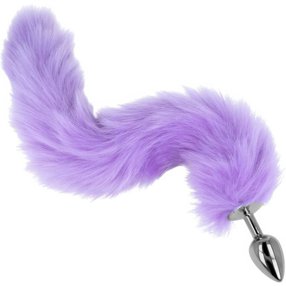 DŁUGA KITA METALOWY KOREK ANALNY FUTRZANY LISI OGON ZATYCZKA DO ANUSA