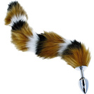 METALOWY KOREK ANALNY LISIA KITA - ŚLICZNY MIĘKKI DŁUGI OGON DO ZABAW BDSM