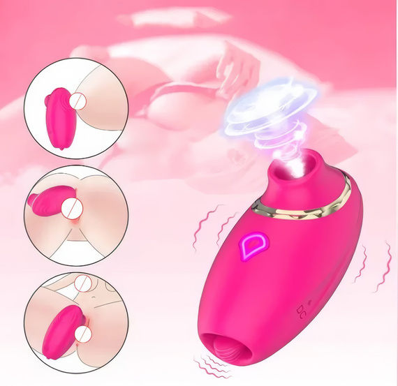 Masażer Powietrzny 3w1 Ssący Z Ruchomym Języczkiem Wibrator Damski LeLex