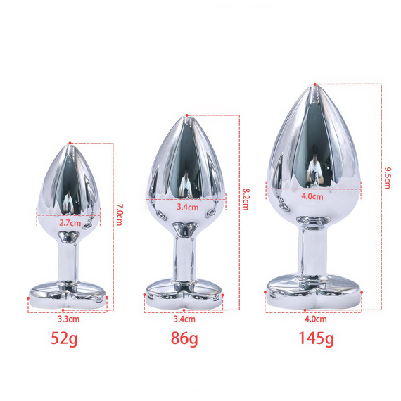 ZESTAW STALOWY KOREK ANALNY PLUG X3 RÓŻNE ROZMIARY +  WIBRATOR 10 FUNKCJI