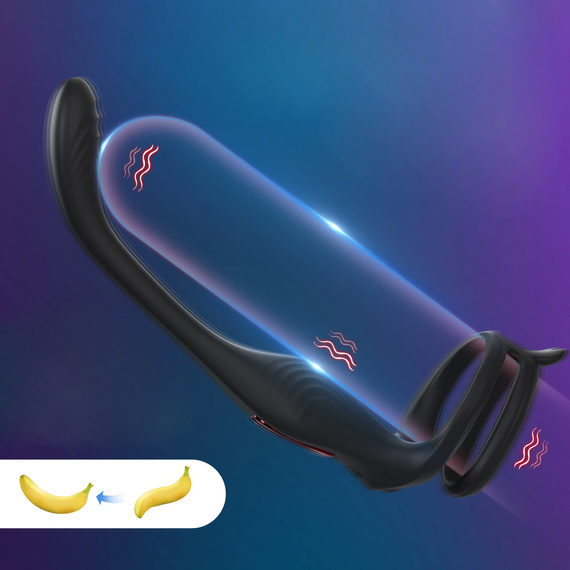 Masażer Prostaty Z Pierścieniem Na Penisa Wibrujący Zdalny Sterowany LeLex