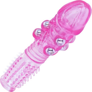 ŻELOWA NAKŁADKA PRZEDŁUŻKA PENISA POWIERZCHNIA WYPOSAŻONA W LICZNE WYPUSTKI