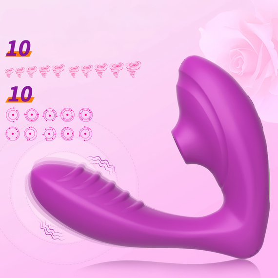 Masażer Damski Ssący Łechtaczkę I Wibrujący W Pochwie Sex Stymulator LeLex