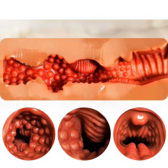 MASTURBATOR MĘSKI 3W1 SZTUCZNA POCHWA ODBYT USTA AUTENTYCZNE WRAŻENIA