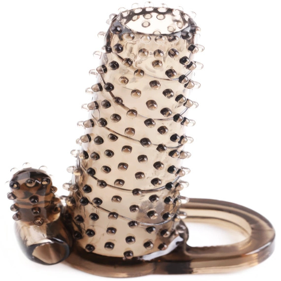 STYMULUJĄCA EREKCYJNA NAKŁADKA NA PENISA JĄDRA Z WIBRATOREM MASUJĄCYM