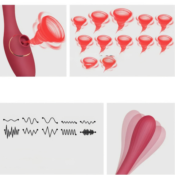 Nowoczesny Wibrator 2w1 Punkt G I Łechtaczki Ssący Masażer Premium LeLex