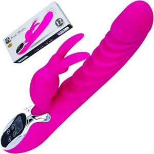 WIELOFUNKCYJNY LUKSUSOWY WIBRATOR MASAŻER 2w1 PODGRZEWANY DO 45stC - USB