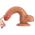 PENIS DILDO GIĘTKI REALISTYCZNE ŻYŁKI ZARYSOWANA GŁÓWKA Z MOCNĄ PRZYSSAWKĄ 