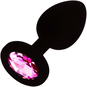 SILIKONOWY SEKS KOREK ANALNY Z OZDOBNYM KRYSZTAŁKIEM DLA POCZĄTKUJĄCYCH