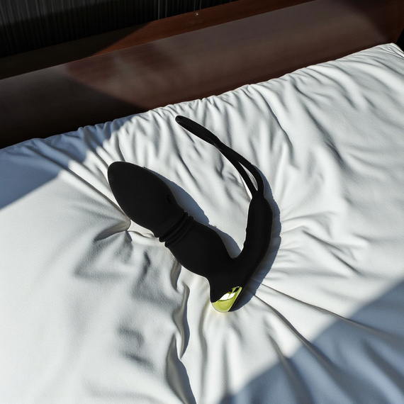 MASAŻER PROSTATY I KROCZA WIBRACJA + RUCH POSUWISTY KOREK ANALNY APLIKACJA