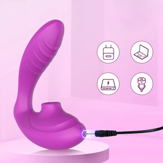 Masażer Damski Ssący Łechtaczkę I Wibrujący W Pochwie Sex Stymulator LeLex