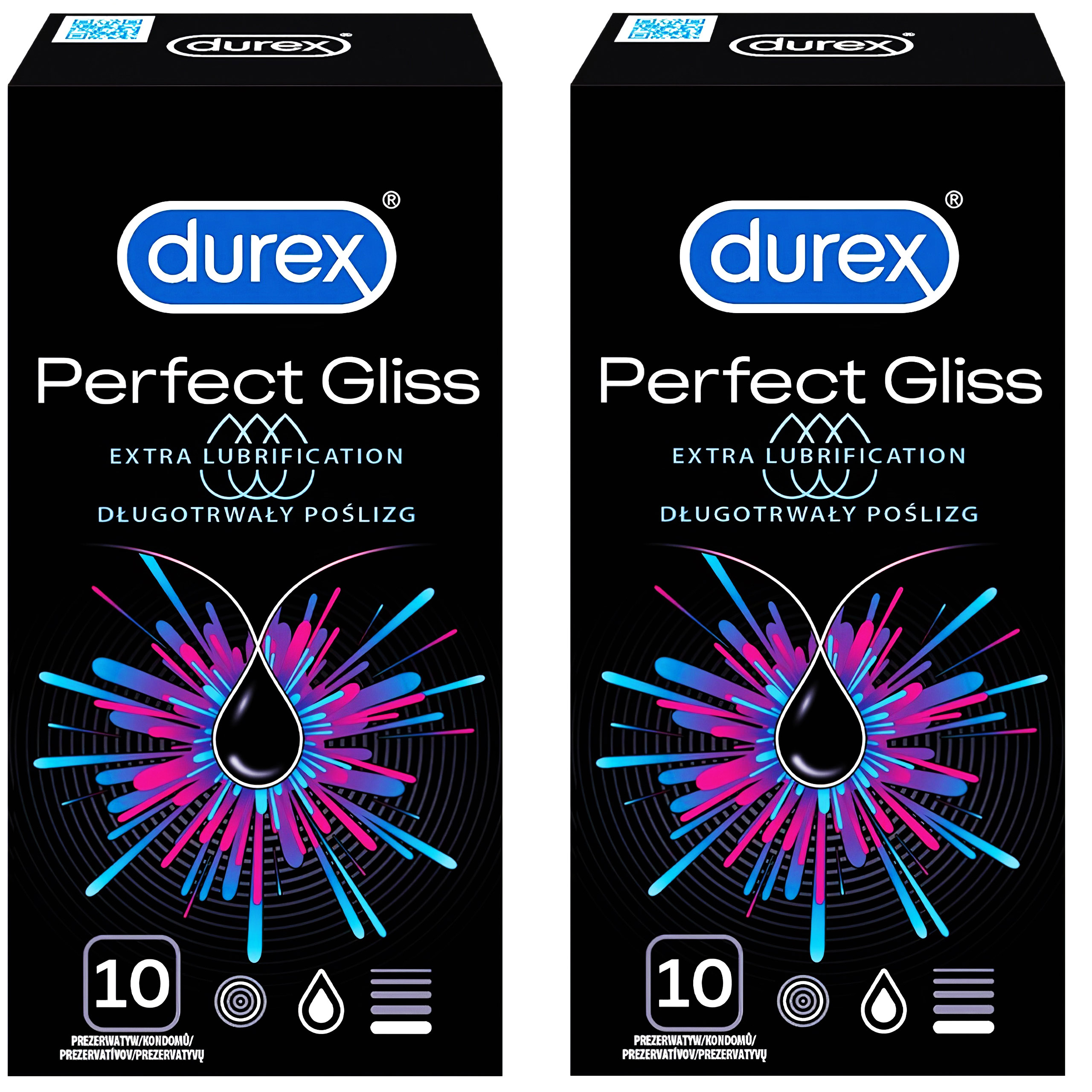 DUREX PERFECT GLISS prezerwatywy pogrubiane dodatkowo nawilżane 20 szt.