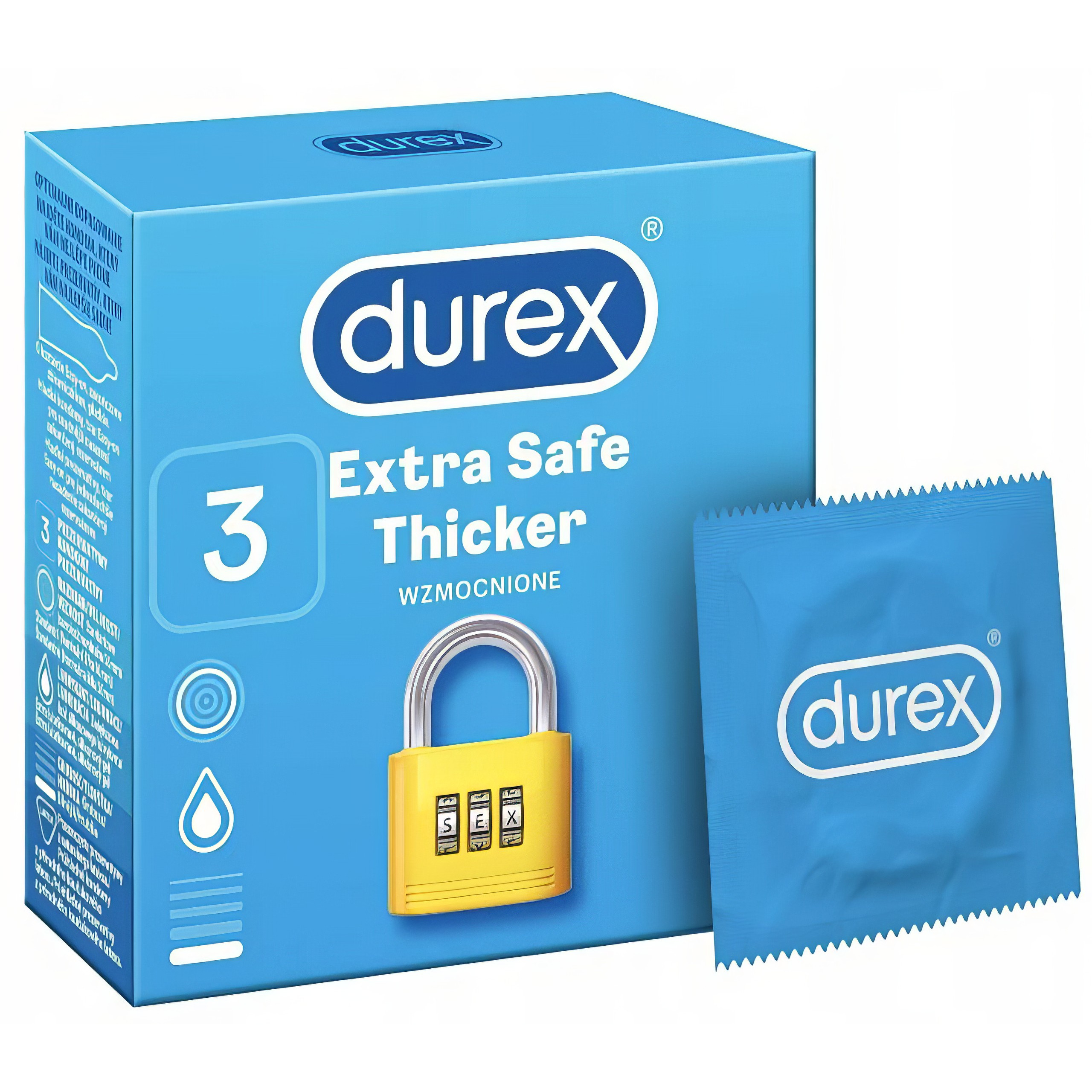 PREZERWATYWY DUREX EXTRA SAFE 3 SZT KARTONIK PEŁNA OCHRONA I KOMFORT