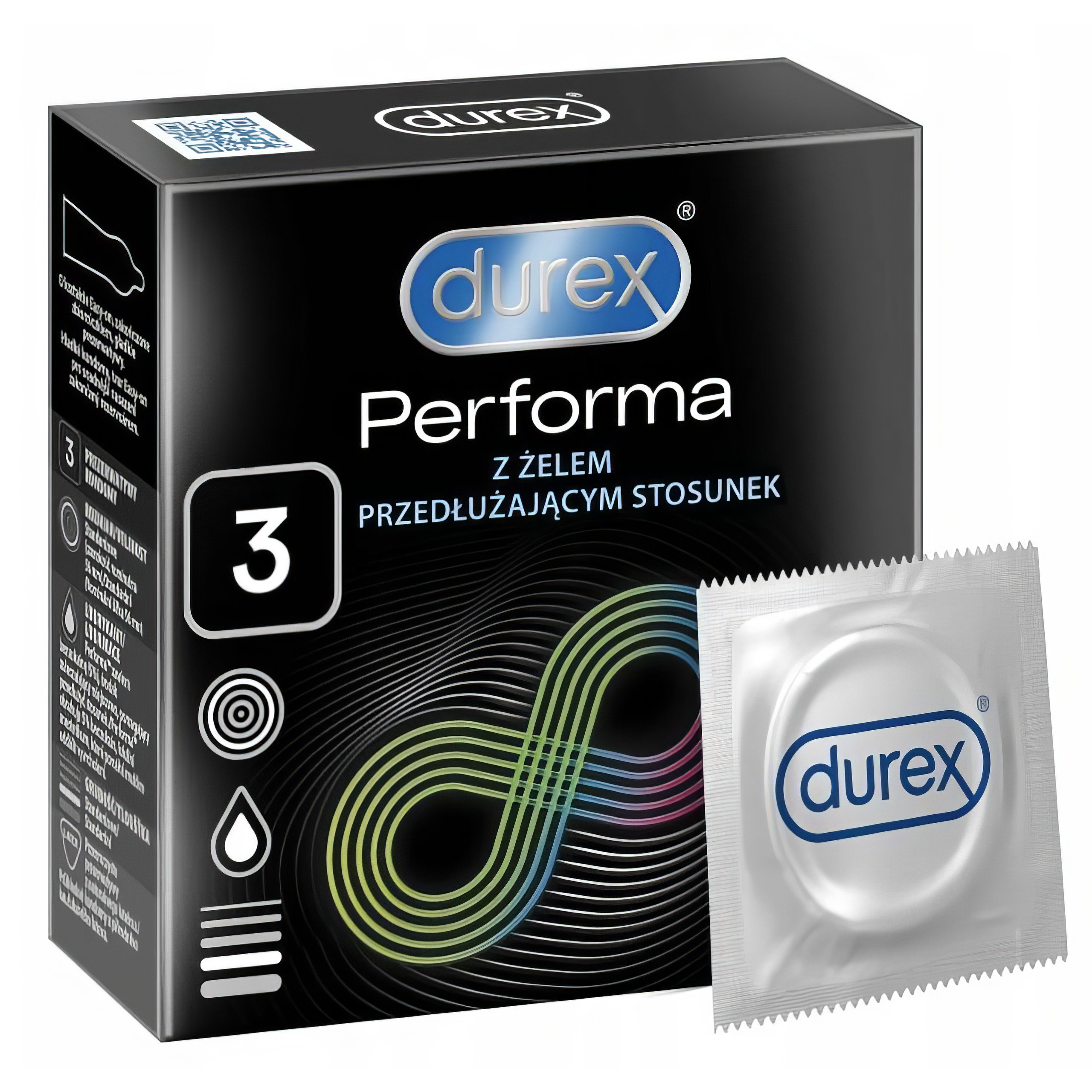 PREZERWATYWY DUREX PERFORMA - 3 SZT KARTONIK PRZEDŁUŻAJĄCE STOSUNEK