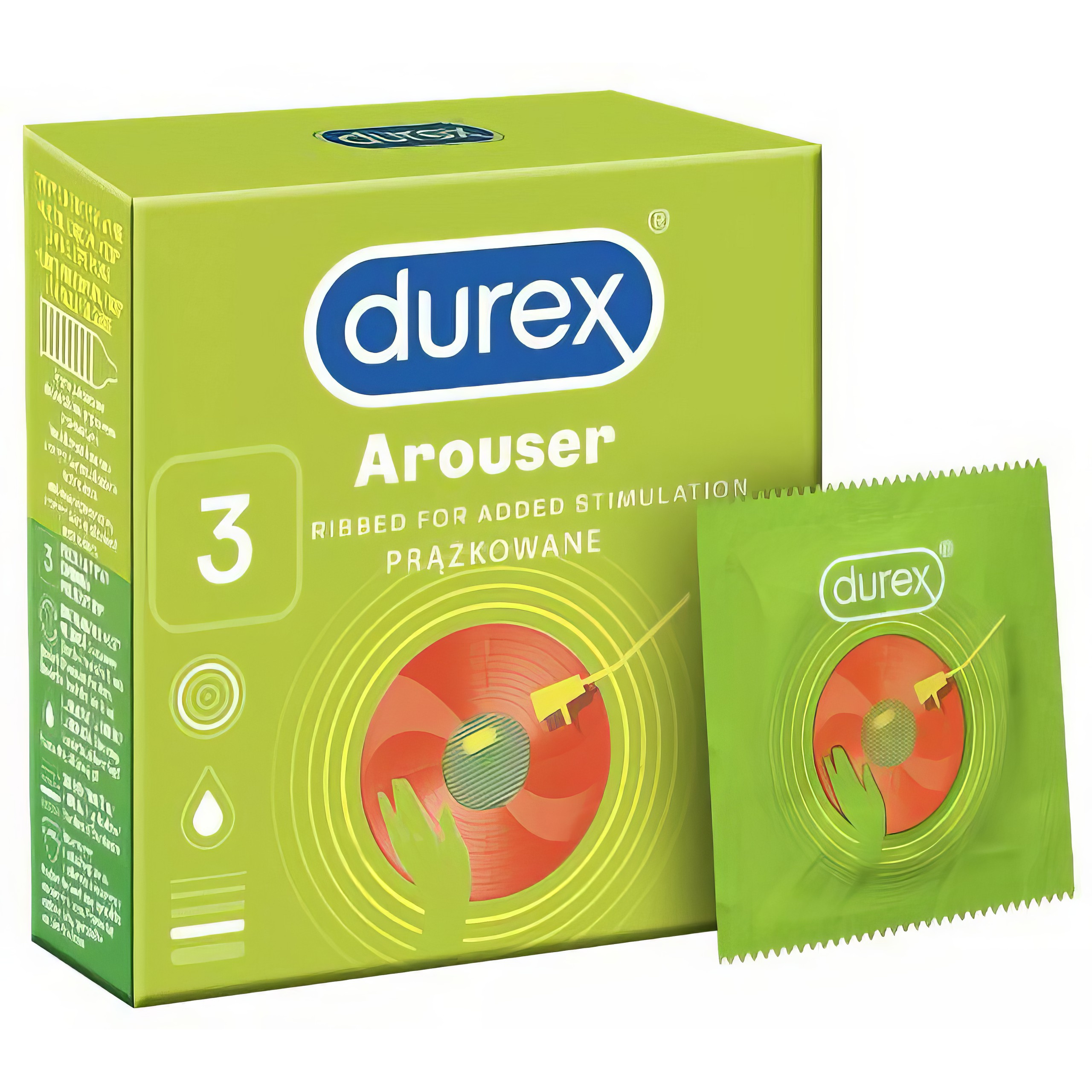 PREZERWATYWY PRĄŻKOWANE DUREX AROUSER 3 PUDEŁKO POTĘGUJĄCE ORGAZM PRĄŻKI