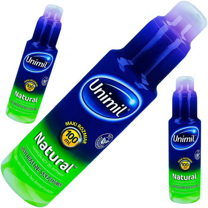  UNIMIL NATURAL 100ML ŻEL INTYMNY WODNY NATURALNY DOSKONALE NAWILŻA