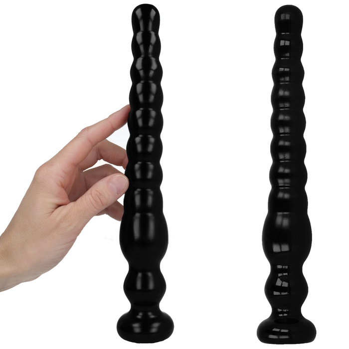 CZARNE DILDO ANALNE NA PRZYSSAWCE ŻELOWE  25,5CM MEGA ROZKOSZ I PODNIECENIE